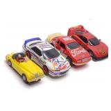 4 Vintage Aurora, Tomy & Tyco HO Scale Slot Cars 4 Vintage Aurora, Tomy & Tyco HO Scale Slot Cars