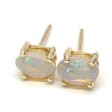 14K Gold Opal (6x4mm) Stud Earrings 14K Gold Opal (6x4mm) Stud Earrings