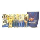 4 Mego Dukes Of Hazzard 8' Action Figures & Bag 4 Mego Dukes Of Hazzard 8' Action Figures & Bag