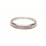 14K White Gold 10 Diamond Band Ring (sz 6) 14K White Gold 10 Diamond Band Ring (sz 6)