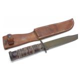 Vintage USMC Ka-Bar Fighting Knife & Sheath Vintage USMC Ka-Bar Fighting Knife & Sheath