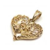 14K Yellow Gold Filigree Heart Pendant 14K Yellow Gold Filigree Heart Pendant