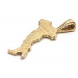 14K Gold Italy Country Shaped Pendant 14K Gold Italy Country Shaped Pendant