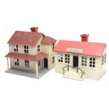 2 Steel G Scale Train Garden House & School 2 Steel G Scale Train Garden House & School