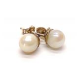 14K Gold 6mm Cultured Pearl Stud Earrings 14K Gold 6mm Cultured Pearl Stud Earrings