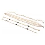 (4) 14K Gold Freshwater Pearl Bracelets (7-8' L) (4) 14K Gold Freshwater Pearl Bracelets (7-8' L)