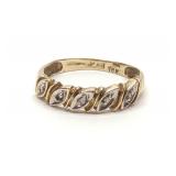 10K Gold Marquise Style Diamond Ring (sz 6.5) 10K Gold Marquise Style Diamond Ring (sz 6.5)