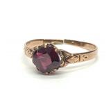 Victorian 10K Gold Cushion Cut Garnet Ring sz 5.5 Victorian 10K Gold Cushion Cut Garnet Ring sz 5.5