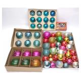 76 Vintage Mercury Glass Christmas Ornaments & Box 76 Vintage Mercury Glass Christmas Ornaments & Box