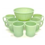 8 pc Vintage Fire King Jadeite Cup & Bowl Set 8 pc Vintage Fire King Jadeite Cup & Bowl Set