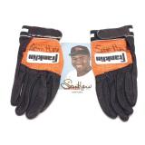 Sam Horn Autographed Gloves & Orioles Post Card Sam Horn Autographed Gloves & Orioles Post Card