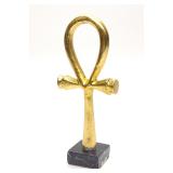 Egyptian Ankh 24k Gold Leaf Sculpture Egyptian Ankh 24k Gold Leaf Sculpture