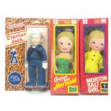 3 Vintage Shoppin Pal & Cracker Jack Plush Dolls 3 Vintage Shoppin Pal & Cracker Jack Plush Dolls