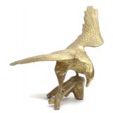 Brass Bald Eagle On Branch Sculpture Brass Bald Eagle On Branch Sculpture