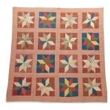 Vintage 1930s LeMoyne Star Quilt 7