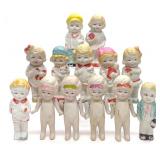 13 Vintage Japan Frozen Charlotte Bisque Dolls