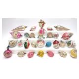 27 Vintage Figural & Indent Christmas Ornaments