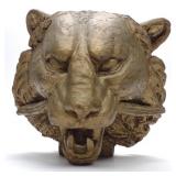 1938 Hallie Davis Signed Lion Head Sculpture