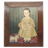 Jeanne Davies (b. 1936) Oil on Canvas Girl & Toy