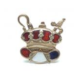 10K Gold & Enamel Order of Odd Fellows Lapel Pin