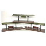 3 Section Wood G Scale Train Station Platform Set