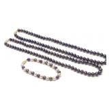 (3) 14K Gold Tahitian & Freshwater Pearl Jewelry