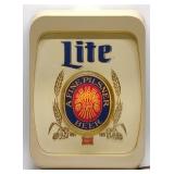 Vintage Lighted Miller Lite Beer Advertising Sign