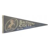 1950s Baltimore Colts Football Team Pennant