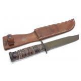 Vintage USMC Ka-Bar Fighting Knife & Sheath