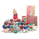 Vintage Foil Christmas Ornaments, Decorations, Elf