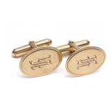 10K Yellow Gold Monogrammed Cufflinks
