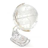 German Lead Crystal World Globe