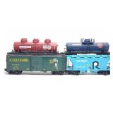 4 Aristocraft G Scale Boxcar & Tank Trains