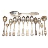 13 Coin & Sterling Silver Spoons (Henry Harland)