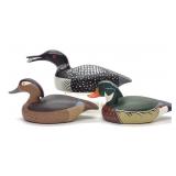 3 Bill Coleman & Ron Ginn Miniature Duck Decoys