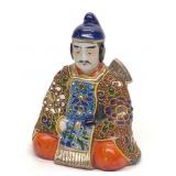 Japanese Kutani Moriage Samurai Figurine
