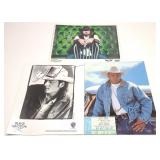 3 Autographed American Country Singer Photographs
