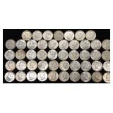 47 40% Silver Kennedy Half Dollar US Coins 1965-69