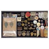 45 Early Military, BSA, Rescue Pins & Metals