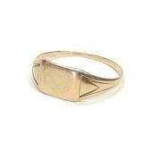 Vintage 10K Yellow Gold Signet Ring (sz 5)
