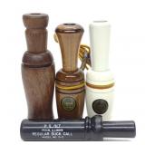 4 Vintage Duck Game Calls (Inc. PS Olt Model D-2)