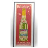Early Lakewood Ginger Ale Advertising Sign 24x9"
