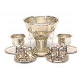13 pc Sterling Silver Bowl, Cup, Shakers & Trays