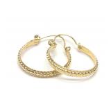 14K Yellow Gold Hoop Earrings