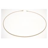 18K Yellow Gold Woven Wire Necklace (18" long)
