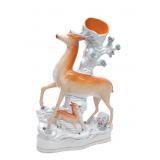 English Staffordshire Stag & Fawn Spill Vase