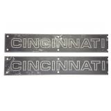 2 Metal Cincinnati Milling Machine Co. Name Plates