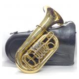 Brass 4 Rotary Valve Tuba w/ Hard Case