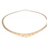 14K Gold Tri Color Cleopatra Necklace (20'L)