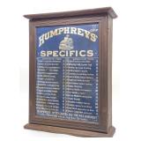 Humphreys Specifics Medicine Apothecary Cabinet